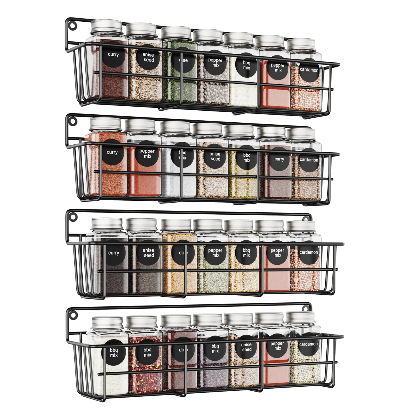 4 Pieces Kitchen Spice Organizers